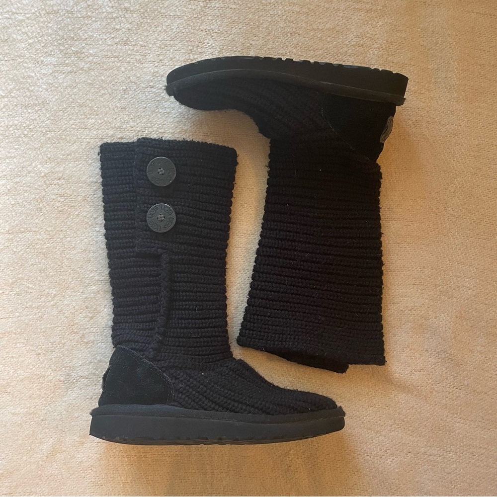 UGG Black Classic Cardy Boots
